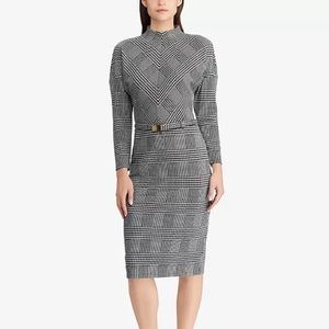 NWOT Lauren Ralph Lauren Plaid Mock Neck Dress